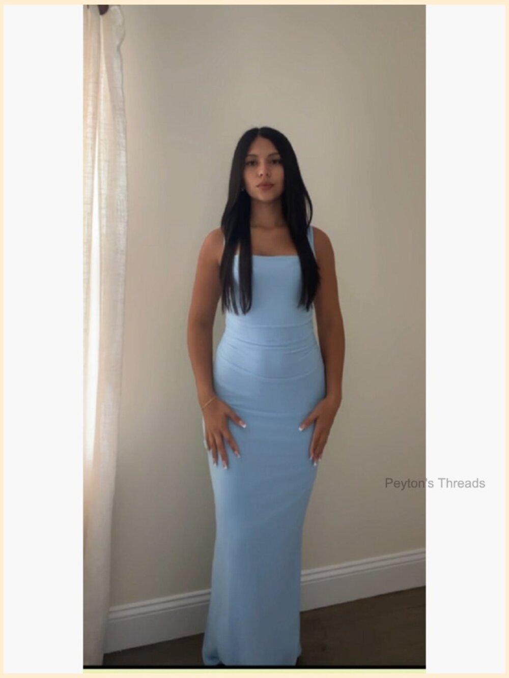 Ruched Bodycon Maxi Dress Sleeveless Square Neck Formal Wedding Guest - Picture 6 of 7